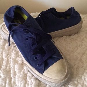 Blue converse with lunarlon
